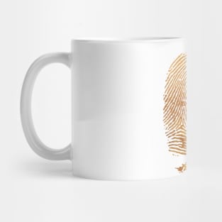 Gold Fingerprint Animal Print Mug